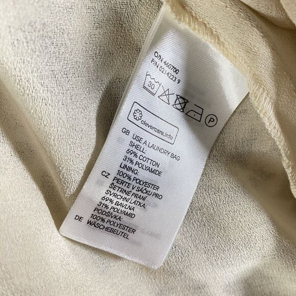 H&M Conscious Exclusive Mini Dress Women 8 Ivory Lace Floral Wedding Ethereal - Picture 13 of 13